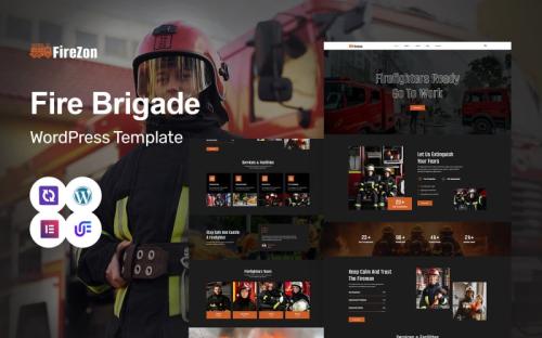 Fire Zon - Fire Department And Security WordPress Elementor Theme theme free